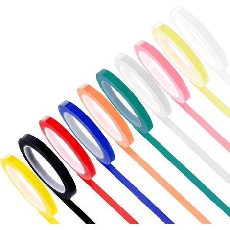 10 Rolls Autoclave Tape, Sterilization Tape, 0.24 Width, 216.5 Length, Instrument Identification Tape, 10 Colours, Durable, Easy Installation (1/5)