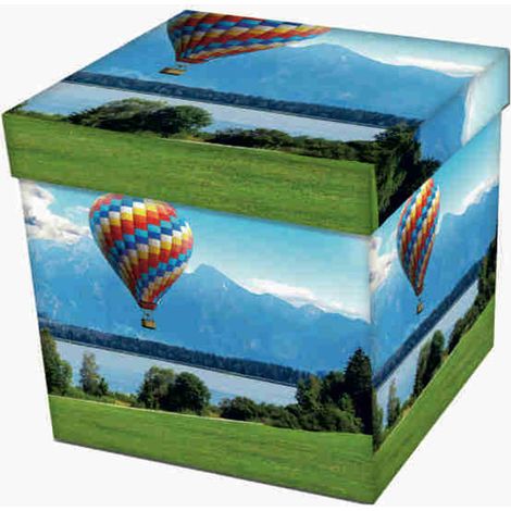 POUF CONTENITORE POGGIAPIEDI MONGOLFIERA