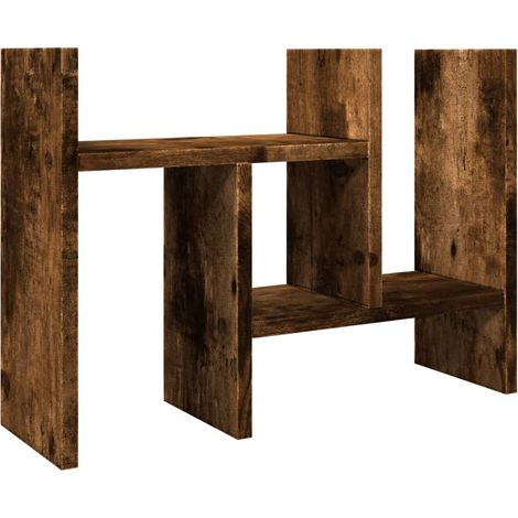 vidaXL Organiseur de bureau Chêne fumé 34,5 x 15,5 x 35,5 cm