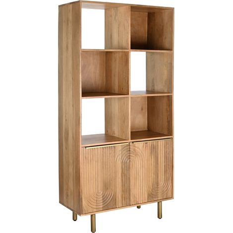 DKD Home Decor Étagère Doré Naturel Bois de manguier 90x40x180 cm (1/5)
