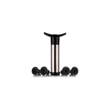 Pompe à vin sous vide en acier inoxydable – Conservation optimale jusqu'à 1 semaine – 4 bouchons inclus – Pour tous types de bouteilles (1/5)