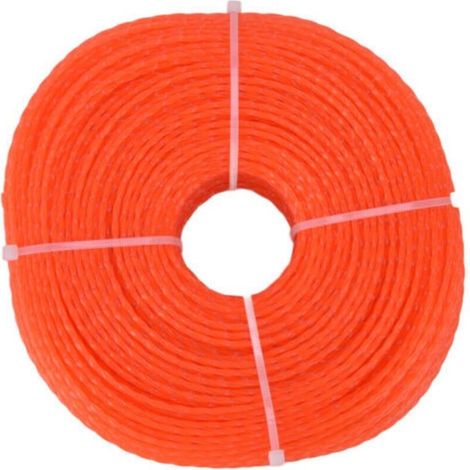 Fil de Coupe Tressé Lourd 2,4MM 120M Orange pour Débroussailleuse Compatible avec Husqvarna Ryobi Stihl Accessoires - (1/5)