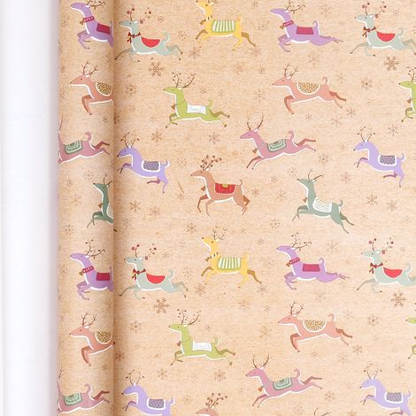 Rouleau extra-large de papier cadeau de Noël (70 cm de large x 8 m de long).
