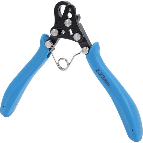 Pince à boucles 2,25 mm pour fil métallique 18-26, outil de bricolage bijoux, manche bleu, formation de boucles en un geste (1/5)
