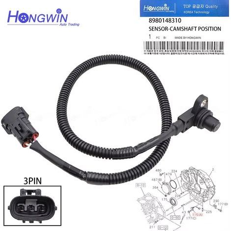 Applicable au capteur de position de vilebrequin Hino 8980148310 (1/3)