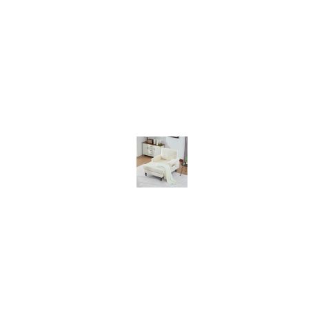 REDOM Fauteuil 125.5x97x86 cm Assise extra large chenille Pieds en bois massif beige (1/5)
