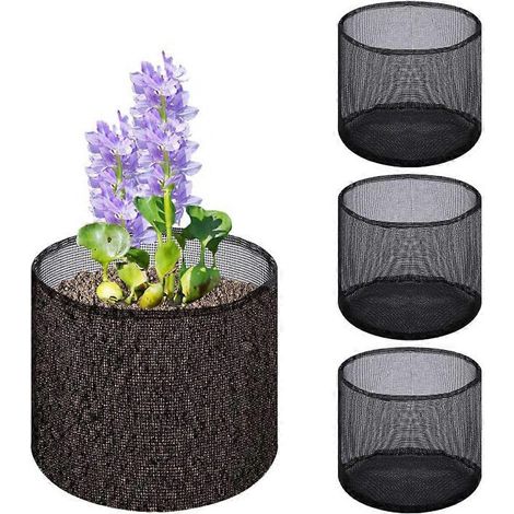 4 sacs de plantation pour plantes aquatiques – Pots de plantation réutilisables en filet pour bassins et jardins – Pots carrés respirants pour nénuphars et jardins de tourbières – JBMEDIA (1/4)