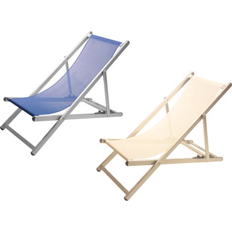 SDRAIO PIEGHEVOLE IN ALLUMINIO SPIAGGIA SUMMER BLUE 108X57X83 CM