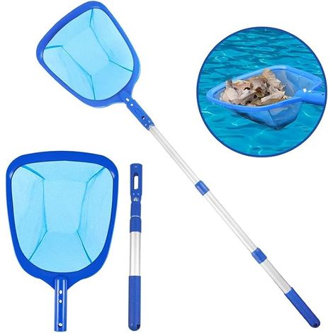 Kit De Piscine Nettoyage Epuisette De Fond Piscine avec Manche Telescopique Accessoire pour Nettoyage Filet pour Piscine Spa, Bassin (1 Ensemble) (1/5)
