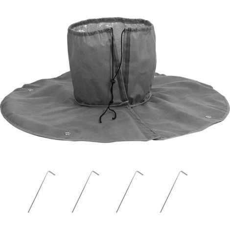 Lntyq Protection hivernale pour Les Racines des Palmiers, Protection Contre Les Racines des Palmiers, Protection Contre Le Froid pour Plantes jusqu'à 35 cm de diamètre, Ø 100 cm(Gris) (1/5)