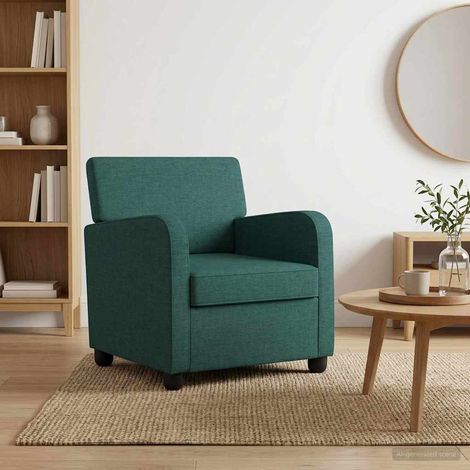 vidaXL Fauteuil Vert foncé Tissu (1/5)