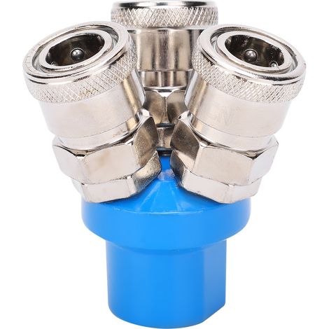 3-teiliges Set 3-Wege-Schnellkupplungen, C-förmige Rund-T-Stücke, pneumatische Schlauchverbinder, Kupplungswerkzeug (1/5)