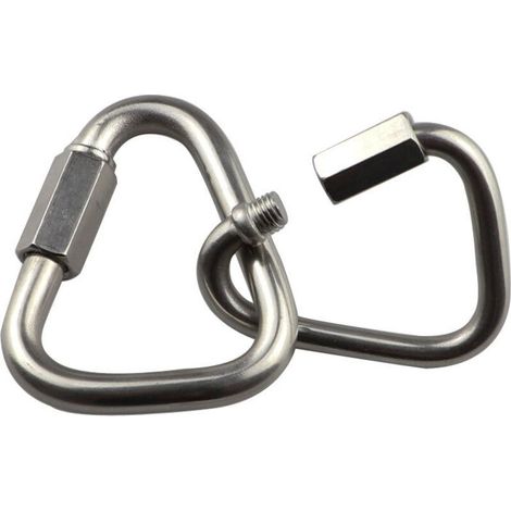 Boucle de connexion triangulaire en acier inoxydable 304, verrou Meilong, boucle d'escalade, accessoires de quincaillerie marine, verrou de sécurité extérieur haute résistance et anticorrosion en acie (1/3)