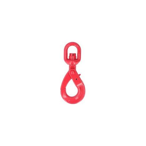Crochet de grue rotatif autobloquant en acier forgé G80, peint, 22 cm – Sécurité marine et automobile (1/5)
