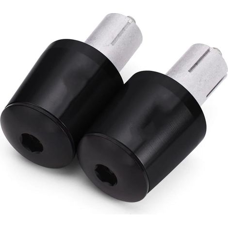 Lenkerendkappen – 1 Paar – CNC-gefrästes Aluminium – Schutz und Stil – Für Yamaha XJ6 Diversion – 22 mm, Schwarz (1/4)