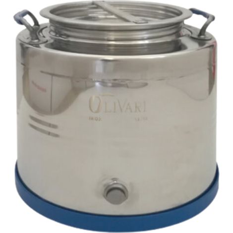 Contenitore fusto bidone in acciaio inox 15 litri per olio Olivari Blindo (1/3)