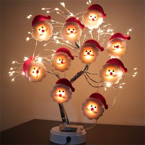 Guirlande Lumineuse Noel - Figurine Bonhomme De Neige LED - Décoration Arbre De Noël Fête Intérieur Extérieur - 20 Lumières - USB Rechargeable (1/5)