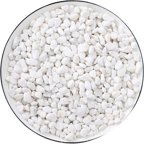 Titre : Pierres Blanches Décoratives pour Jardin et Plante - Galets Blancs pour Décoration Vase, Aquarium et Pot de Fleur - 1kg (1/5)