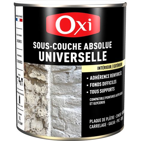 Sous-couche mate 5 litres – Pour tous supports poreux et lisses – Teintable avec colorants – Application facile au rouleau ou pistolet – OXI