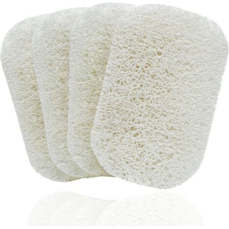Tampons porte-savon antidérapants, porte-savon auto-drainants, porte-savon pour douche, cuisine, salle de bain, voyage, hôtel, produits de nettoyage (blanc, 4)