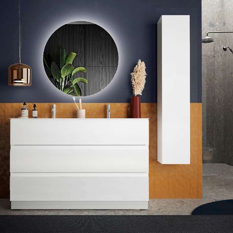 Mobile Bagno a Terra Bianco lucido - Start L 122 X H 50 X P 45 cm