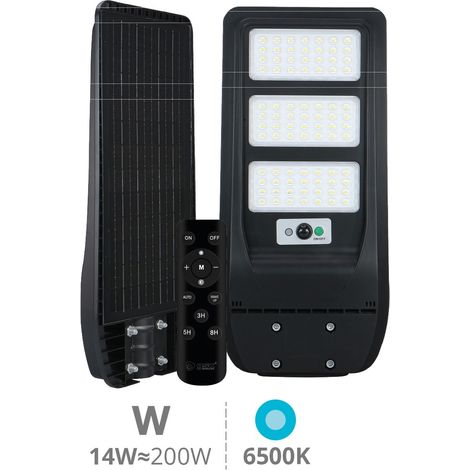 Farola solar LED Buat con sensor de movimiento y crepuscular 14W 6500K IP65 (1/5)