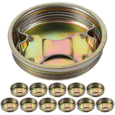 Lot de 24 bouchons spiralés en fer galvanisé pour fûts d'huile, polyvalents et adaptés aux conteneurs de stockage industriels. (1/5)