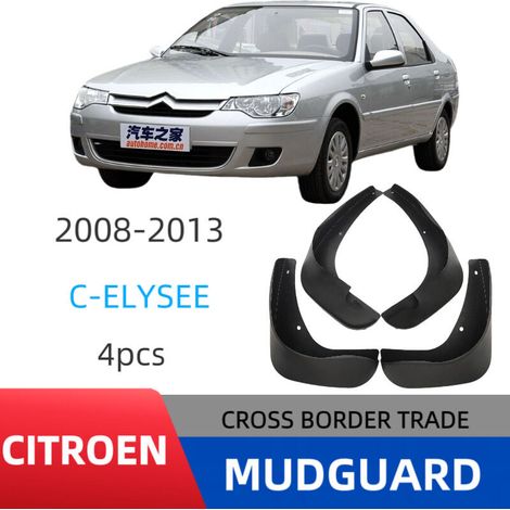 Garde-boue en caoutchouc souple, résistants à la boue, à l'eau et à l'usure, compatibles avec les modèles Citroën C-Elysee (2008-2013).