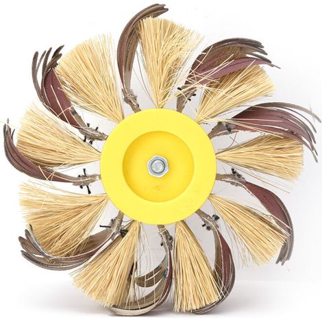 Hyuduo Roue de Coussin en Tissu émerge à Longue Durée Sil pour Confortable (6 têtes de Fleur de sil en Papier de Verre) (1/5)