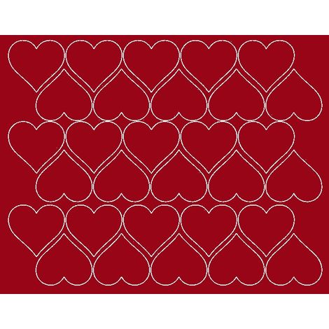 Adesivi a forma di cuore per San Valentino, 4 cm, 30 pezzi, rosso scuro lucido