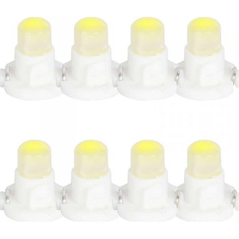 8 Pezzi Lampada Led T4.2 1 COB 12V 0.6W 40lm Bianco Freddo 6500K 17mm Luci Cruscotti e Strumentazioni