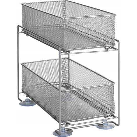 Wenko Estantería de 2 Niveles Plata Almacenaje Cocina
