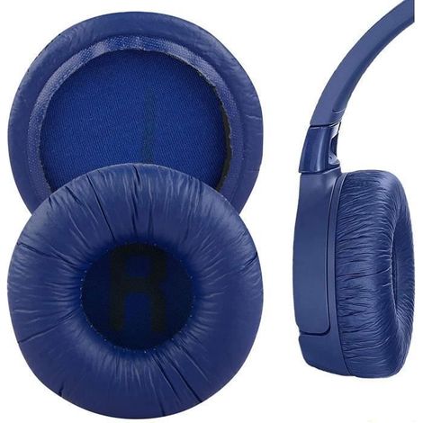 Coussinet de Rechange - JBL - Tune 600/500BT/510BT/450BT - Simili cuir - Mousse - Bleu bleu YYV (1/4)