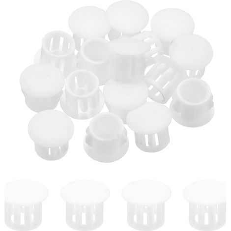 32 Bouchon de trou, Nylon Blanc 10mm, Embout insertion pour Meuble Armoire (1/5)