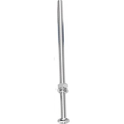 Tornillos y tuercas Phillips de cabeza plana de acero inoxidable 304，M8 x 100 mm，4 juegos，arandelas elásticas，arandelas planas y tuercas (1/5)