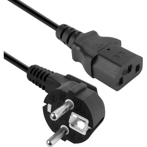 Cavo Alimentazione Per Pc Monitor Stampante Presa Schuko 16a Nero 1.5 Mt (1/3)