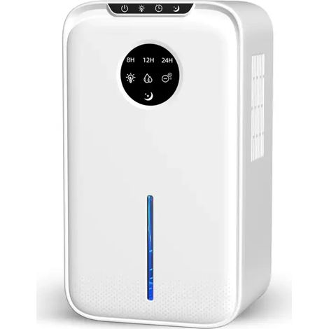 Déshumidificateur électrique (blanc) 2,5 L, purificateur d'air multifonctionnel, commandes tactiles intelligentes, fonctionnement silencieux, minuterie (1/5)