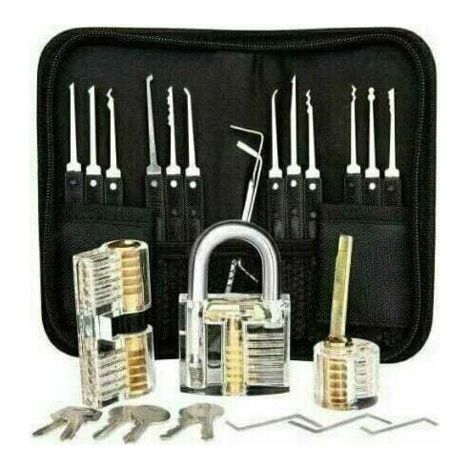 FENOPLASTICAKit de crochetage professionnel, 26 kits de signature de mot de passe avec 3 kits transparents de crochetage de cadenas