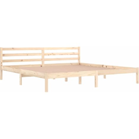 Bed Frame without Mattress Solid Wood Pine 200x200cm vidaXL