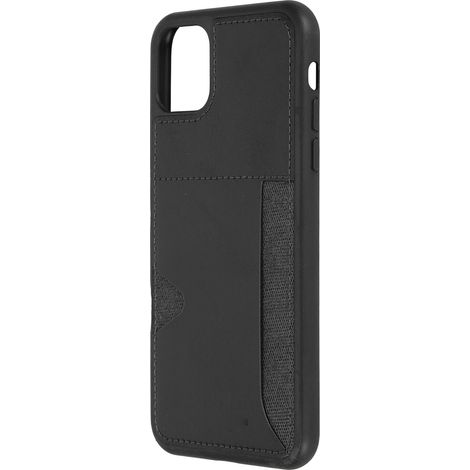 Étui de protection ultra-fin en PU/PC antichoc avec portefeuille latéral pour iPhone 11 Pro Max (noir)