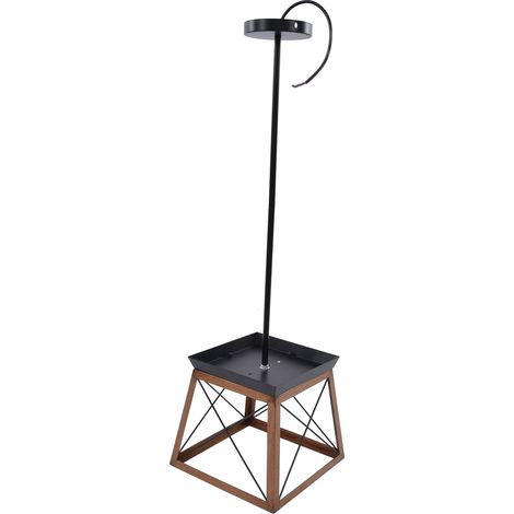 Lustre rustique style rétro, stable et solide, pour cuisine, chambre, bureau, bibliothèque, tension 110-220V, couleur rouille. (1/5)