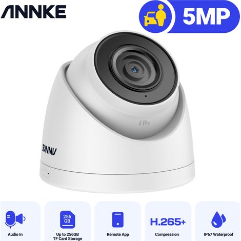 ANNKE 5MP POE Cámara de Seguridad Exterior Visión Nocturna  Detección Movimiento (1/5)