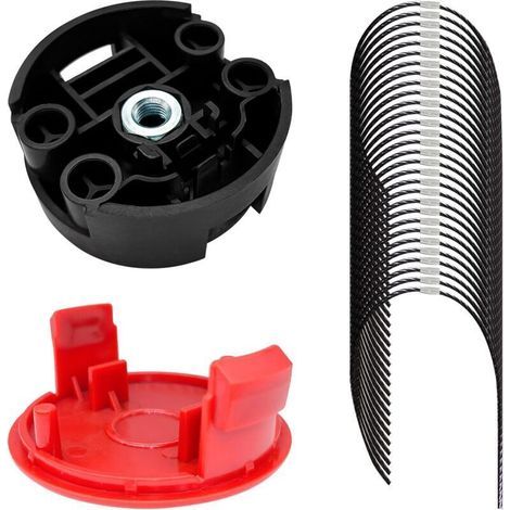 F016800431 Fil de débroussailleuse 37 cm x 3,5 mm pour débroussailleuse AFS 23-37, tête de débroussailleuse F016F04839, Couvercle de Bobine F016F04841 (30pcs + 1 + 1)