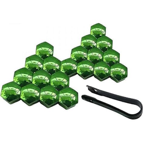 20 cache-écrous de roue pour voiture, protection antirouille, argentés, 17 mm rouges, 19 mm rouges en option. (1/4)