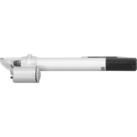 Microscope de poche portable de type stylo, grossissement 50x, loupe LED avec échelle et affichage clair, idéal pour les laboratoires, la maison et les bijouteries. (1/5)