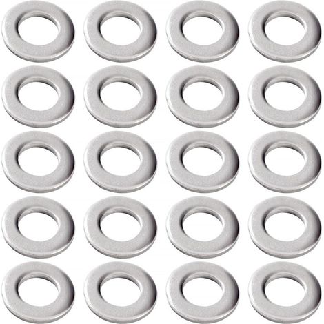 20pcs M10x20x2mm Flat Washer, 304 Stainless Steel Flat Washers, Flat Repair Washers for Screws and Threaded Bolts (1/5)