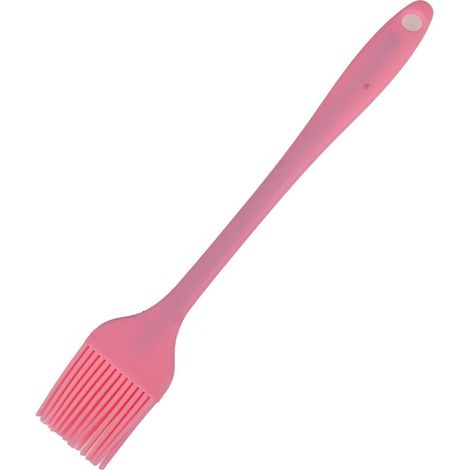Brocha de silicona multiusos con mango, ideal para hornear, cocinar, asar a la parrilla y muchos otros usos. Resistente al calor. N.° 2 – Rosa (1/5)