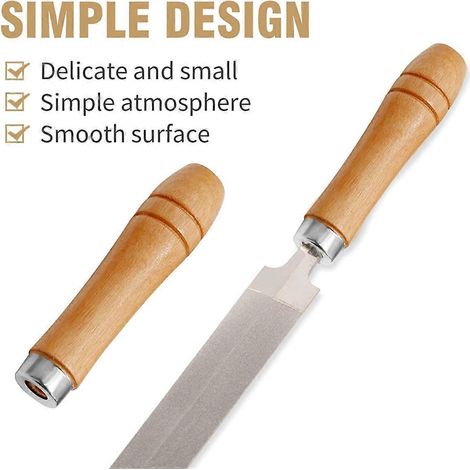 Lot de 15 limes en bois à petit manche rond (4 mm + 5 mm + 6 mm) (1/5)