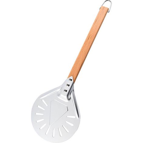 Pelle à pizza rotative en aluminium avec manche en bois, longueur 57,5 cm, pelle à pizza stable pour four, barbecue et préparation maison, 1 pièce (1/5)