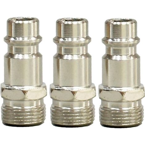 3 pièces 1/4 connecteur conique à air comprimé, embout fileté d'air comprimé pour le raccordement d'air comprimé (1/5)